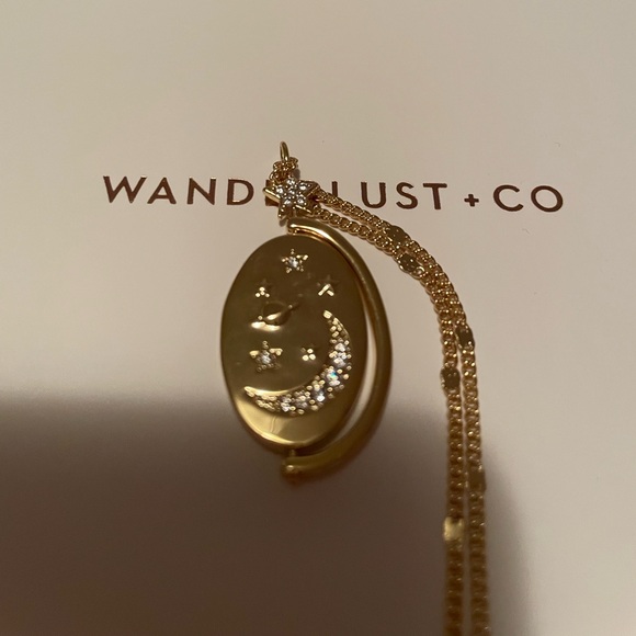 Sun and moon gold necklace - Picture 7 of 7